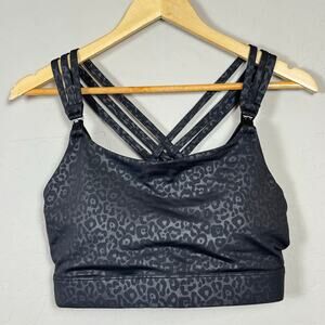Sweat & Milk Chloe 4 Running Nursing & Pumping Sports Bra Size XL Black Cheetah
